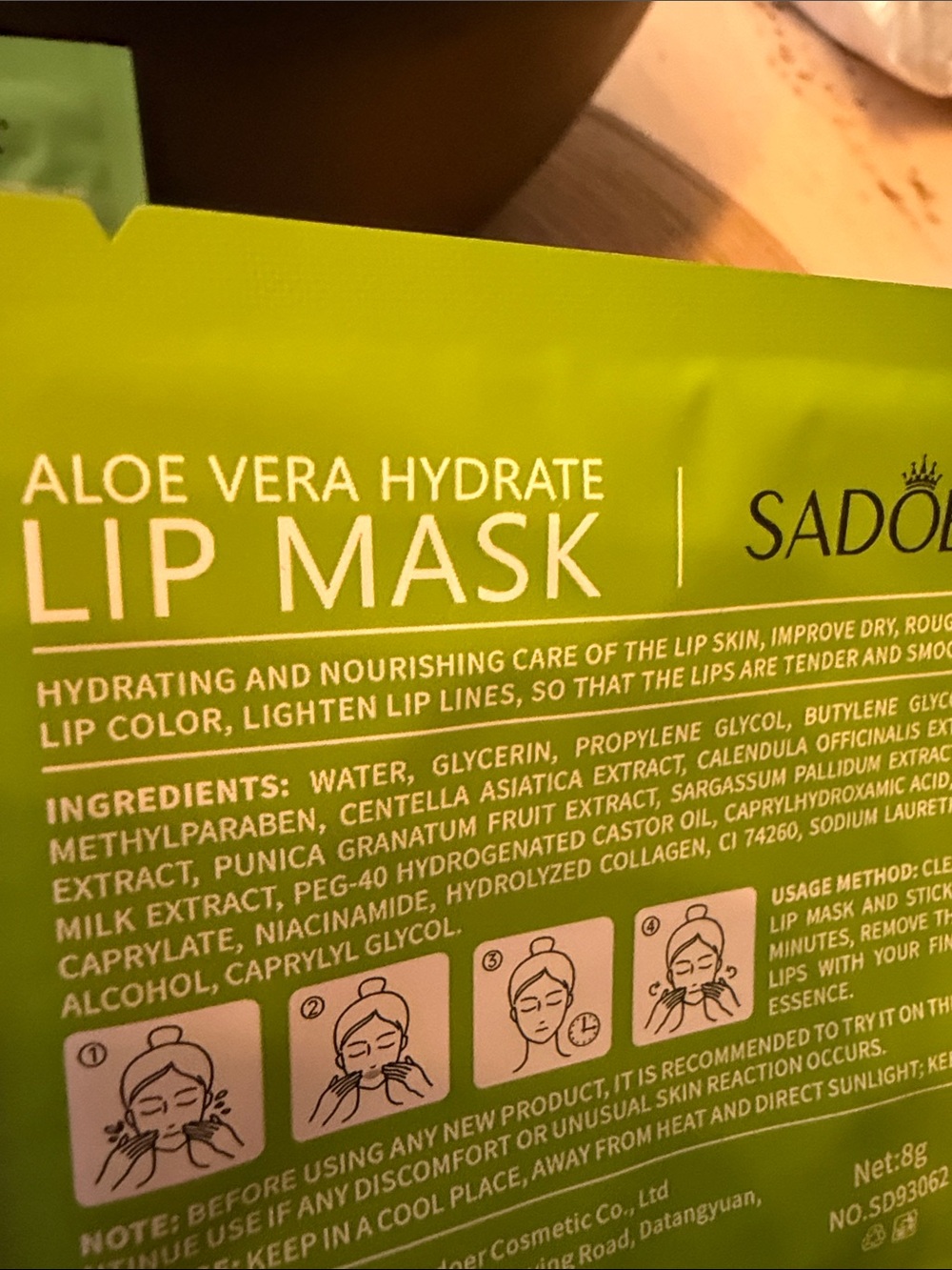 Sadoer hydrating & Nourishing Lip Mask Pack Assorted Aloe, Honey, Avocado,Orange - Picture 8 of 12